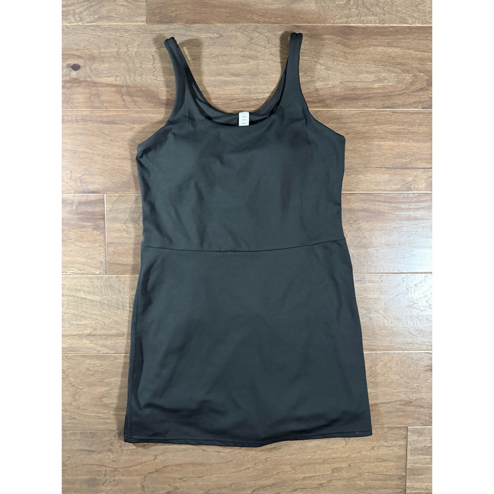 Elle Sport Womens Black Exercise Dress Built-in Shorts Bra Small Activewear